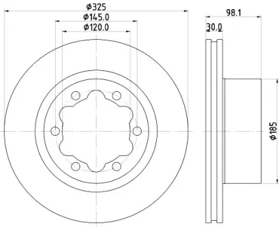Edición Limitada Disco de freno HELLA 8DD 355 132-201